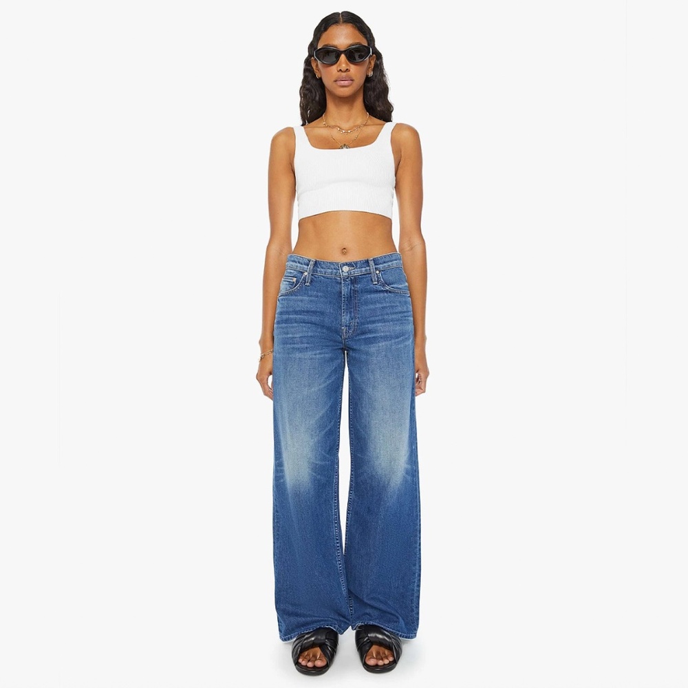 Mother Denim The Spinner Zip Sneak Jeans, Paint The Town, 24